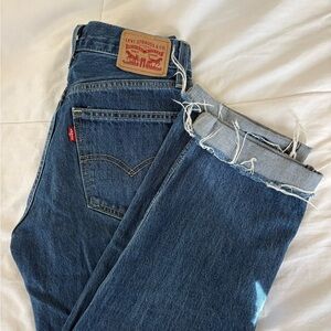 Levi's Low Pro Frayed Hem Jeans